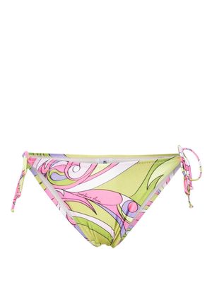 Moschino abstract-print bikini bottoms - Green