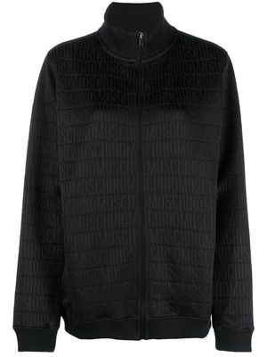Moschino all-over debossed logo sweatshirt - Black