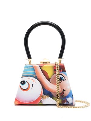 Moschino all-over graphic-print mini bag - Black