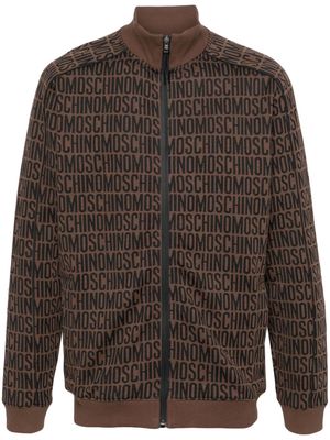 Moschino all-over logo-jacquard sweatshirt - Brown