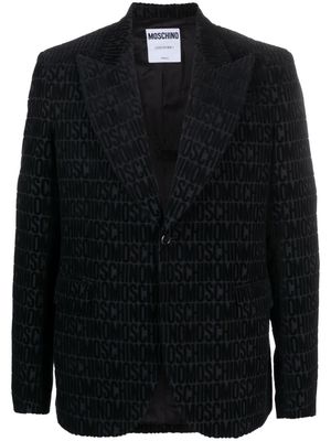Moschino all-over-logo-print blazer - Black