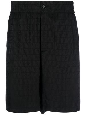 Moschino all-over logo print shorts - Black