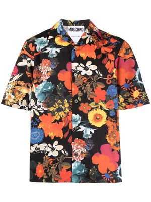 Moschino allover floral-print short-sleeve shirt - Black
