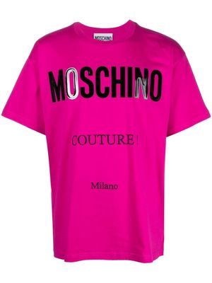 Moschino appliqué logo short-sleeve T-shirt - Pink