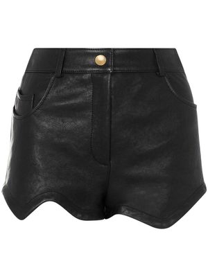 Moschino asymmetric-hem leather mini skirt - Black