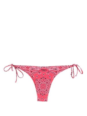 Moschino bandana-print bikini bottoms - Red