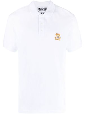 Moschino bear-motif polo shirt - White