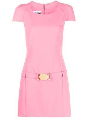 Moschino belted shift dress - Pink