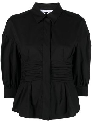 Moschino belted-waist blouse - Black