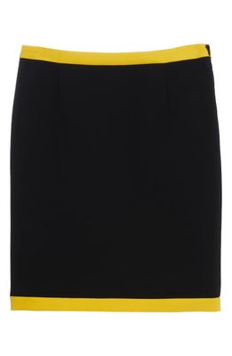 Moschino Bicolor Crêpe Skirt in Fantasy Print Black