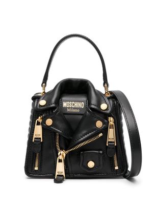 Moschino Biker leather tote bag - Black