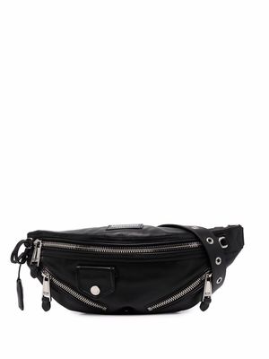 Moschino biker-style belt bag - Black