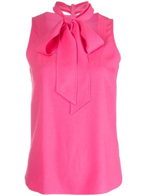 Moschino bow-detail silk blouse - Pink