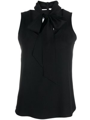 Moschino bow-detail sleeveless blouse - Black