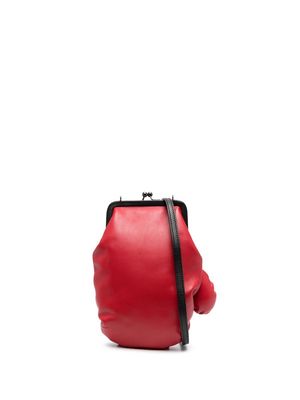 Moschino boxing-glove sheepskin shoulder bag - Red