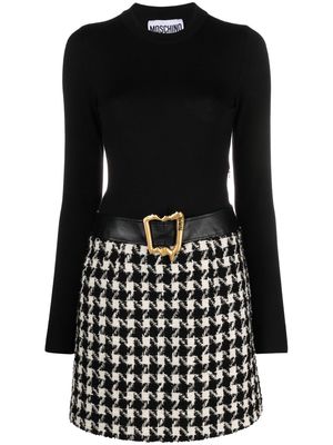 Moschino buckle-detail mini dress - Black