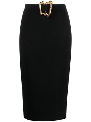 Moschino buckle-detail skirt - Black