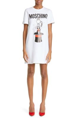 Moschino Bugs Bunny Cotton Graphic T-Shirt Dress in Fantasy Print White