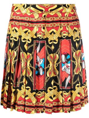 Moschino Bugs Bunny pleated skirt - Red