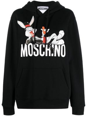 Moschino Bugs Bunny print hoodie - Black