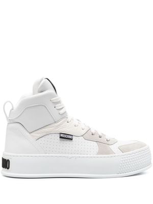 Moschino Bumps & Stripes high-top sneakers - White
