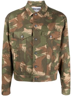 Moschino camouflage-print cotton jacket - Green