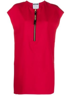 Moschino cap-sleeve cady minidress - Red