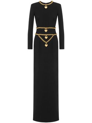 Moschino Chain & Heart gown - Black
