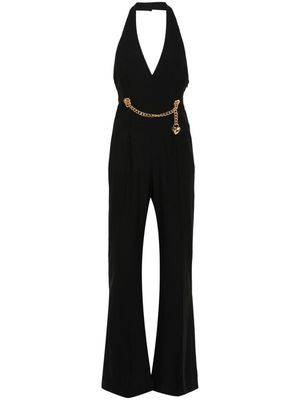 Moschino chain-embellished jumpsuit - Black