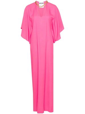 Moschino chain-embellished shift dress - Pink