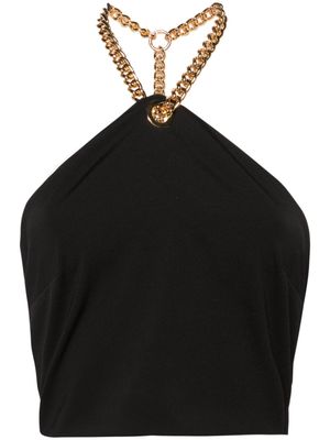 Moschino chain-link cropped top - Black