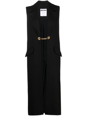 Moschino chain-link open-front waistcoat - Black