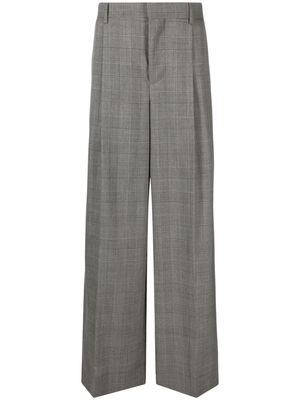 Moschino check-pattern wide-leg tailored trousers - Grey