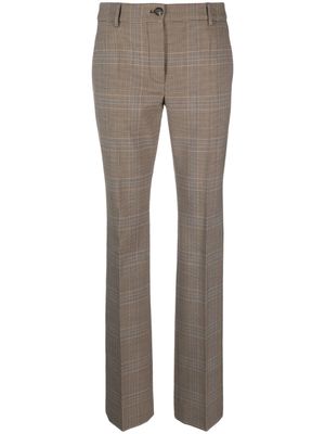 Moschino checked straight-leg trousers - Brown