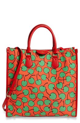 Moschino Cherry Print Tote in Fantasy Print Red