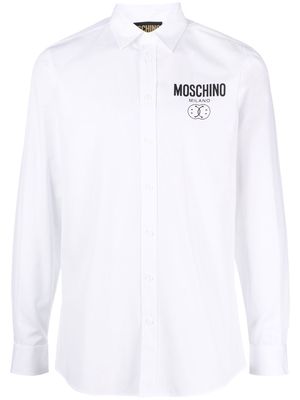 Moschino chest logo-print detail shirt - White