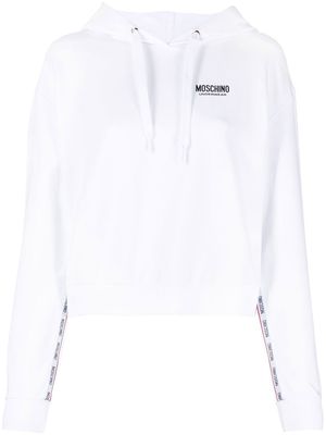 Moschino chest logo-print hoodie - White