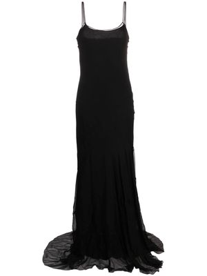 Moschino chiffon sleeveless maxi dress - Black