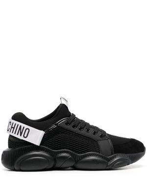 Moschino chunky-sole logo-strap sneakers - Black