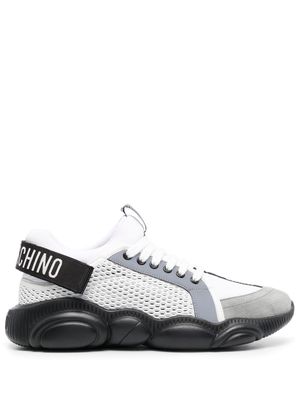 Moschino chunky-sole logo-strap sneakers - White