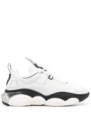 Moschino chunky-sole mesh-panel sneakers - White