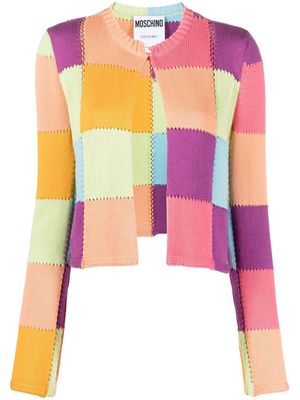 Moschino colour-block cotton cardigan - Pink