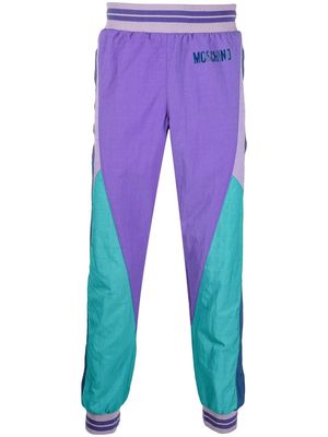 Moschino colour-block panelled track pants - Purple