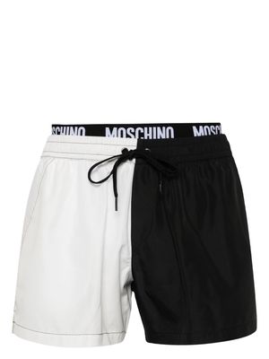 Moschino colourblock swim shorts - Black