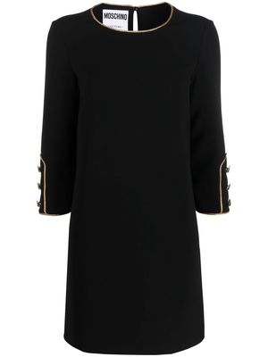 Moschino contrast-trimmed mini dress - Black