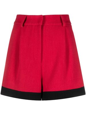 Moschino contrasting-border short shorts - Red