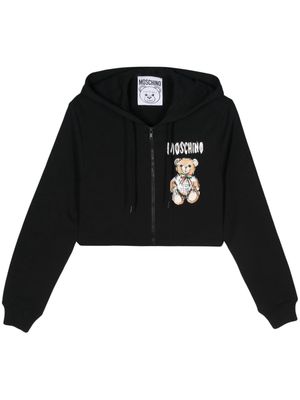 Moschino cotton cropped hoodie - Black