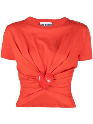 Moschino cropped short-sleeve T-shirt - Red