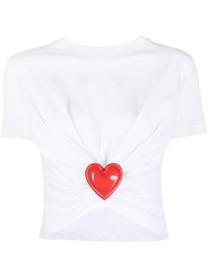 Moschino cropped short-sleeve T-shirt - White