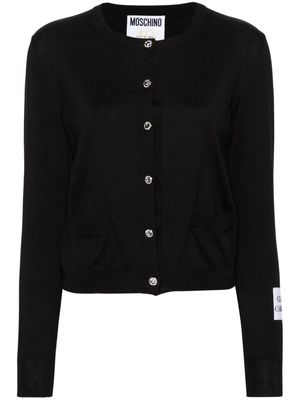 Moschino crystal-embellished cotton cardigan - Black